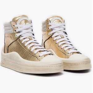 P448 Rail Metallic Gold High-Top Sneaker (Women)